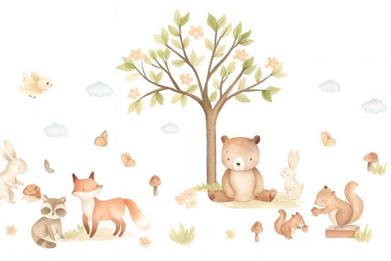 Behang stickers kinderkamer – Wandsticker – Baby en kinderkamer – 90 x 30 cm