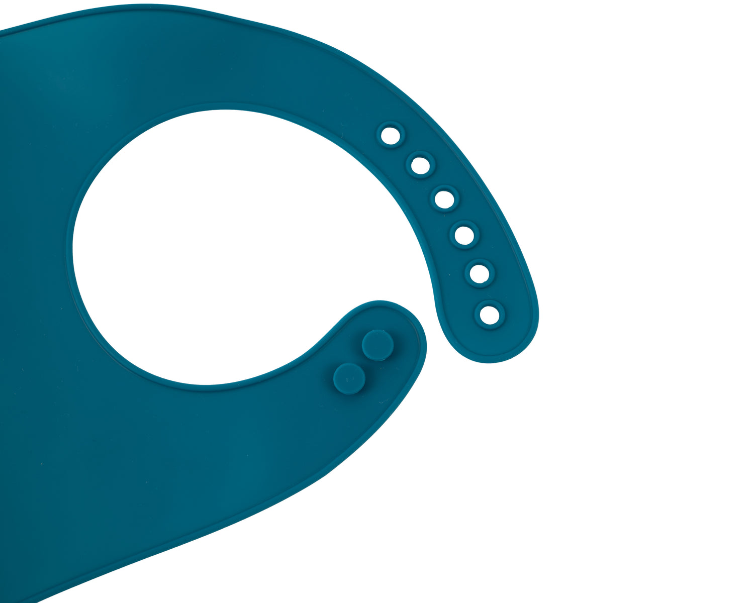 Siliconen slabbetje met opvangbakje - Blauw - 23 CM