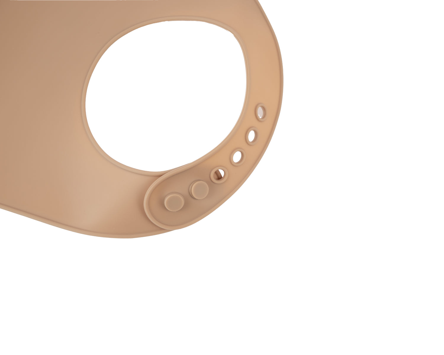 Siliconen slabbetje met opvangbakje - Beige - 23 CM