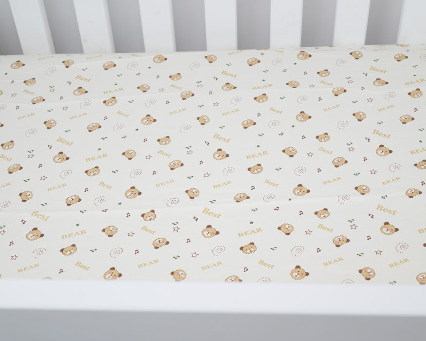 Honeybears hoeslaken ledikant beertjes - 120 x 60 cm