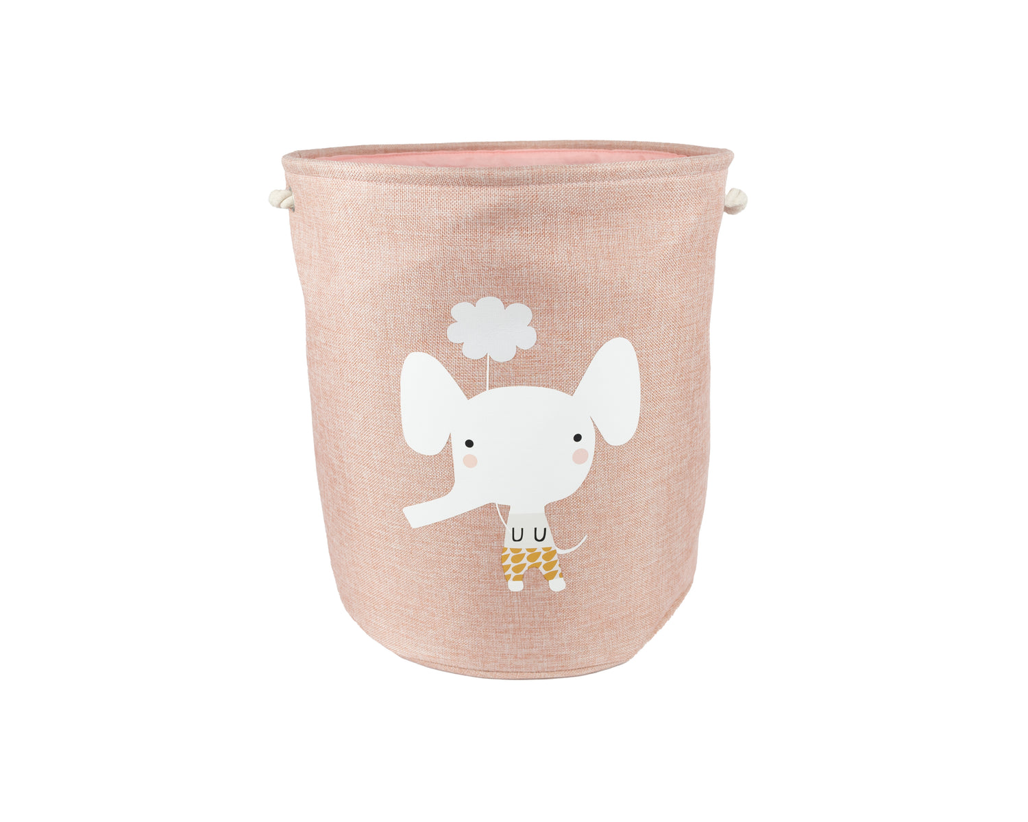 Speelgoedmand kinderen – Opbergmand babykamer - Rose olifant - 45 L