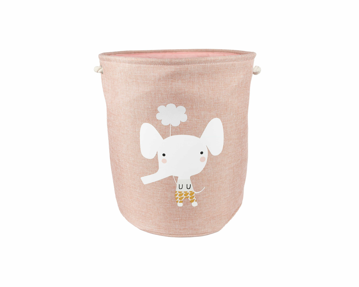 Speelgoedmand kinderen – Opbergmand babykamer - Rose olifant - 45 L