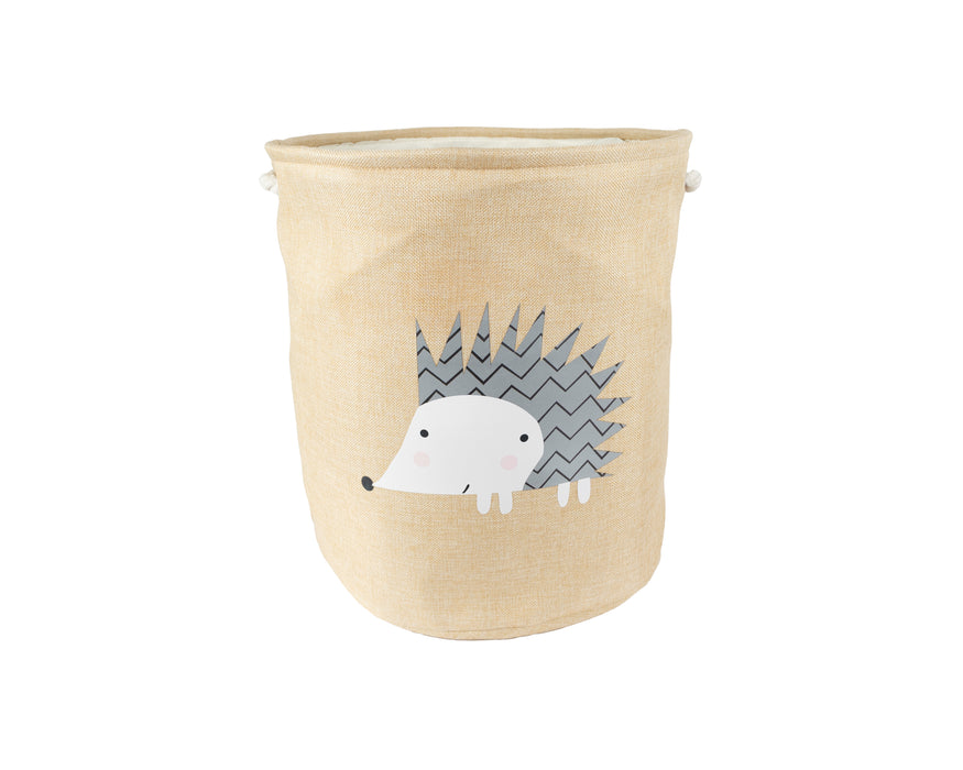 Spielzeugkorb Kinder - Aufbewahrungskorb Babyzimmer - Beige Igel - 45 L