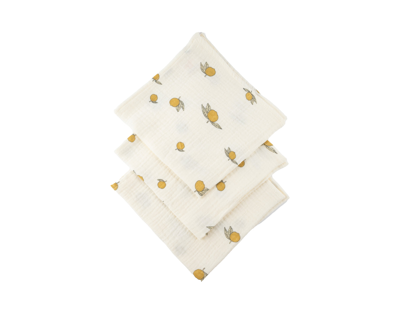 Hydrofiele doek - Set van 3 - Citroentjes - 40 X 38 CM