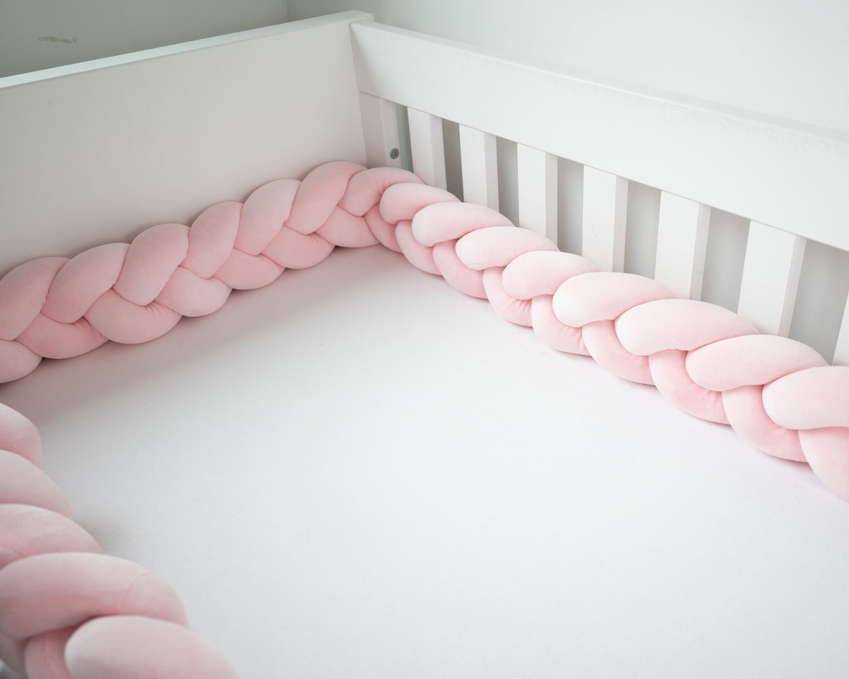 Gevlochten bedbumper rose