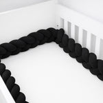 Gevlochten bed bumper 3 meter zwart