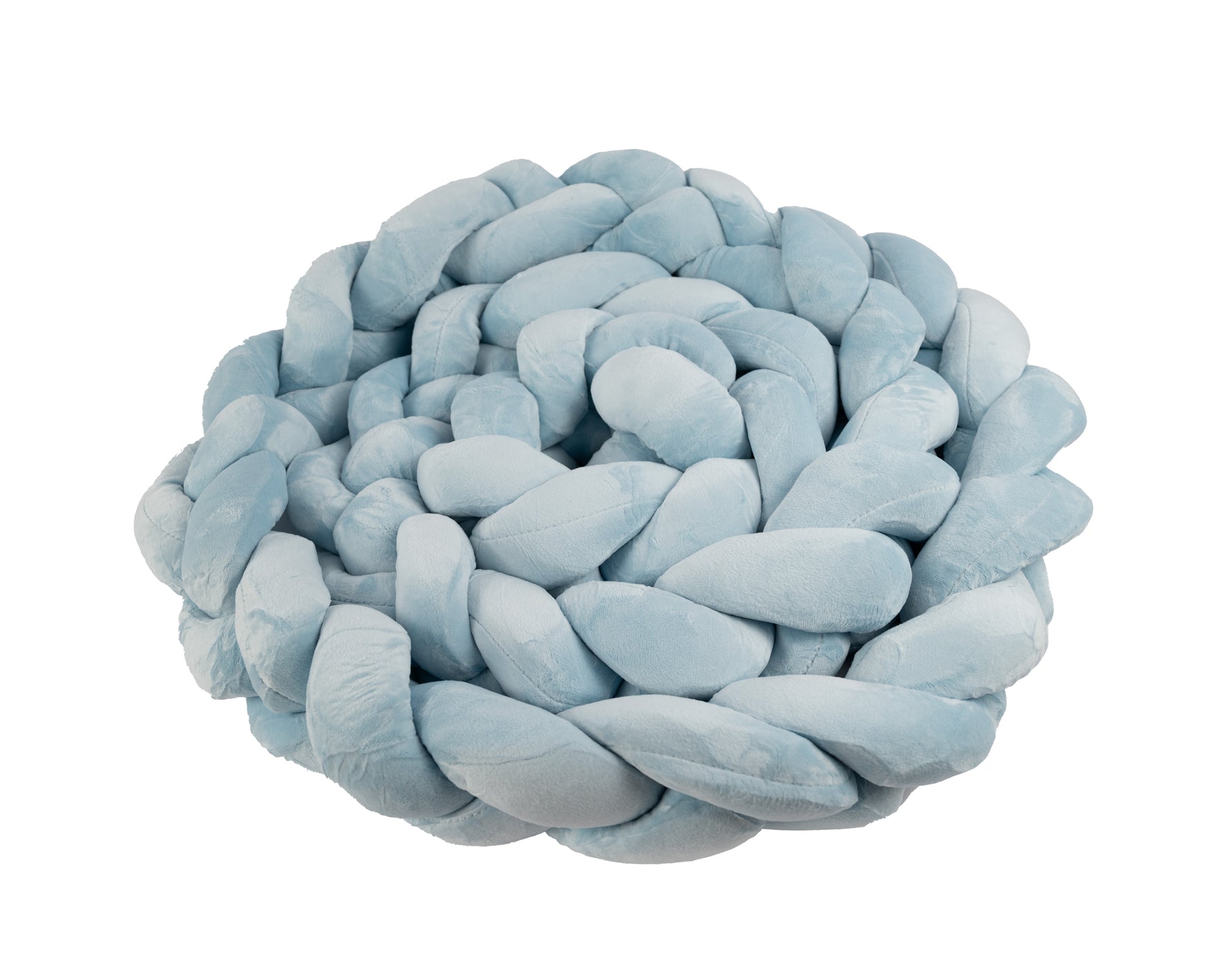 Gevlochten bedomrander blauw