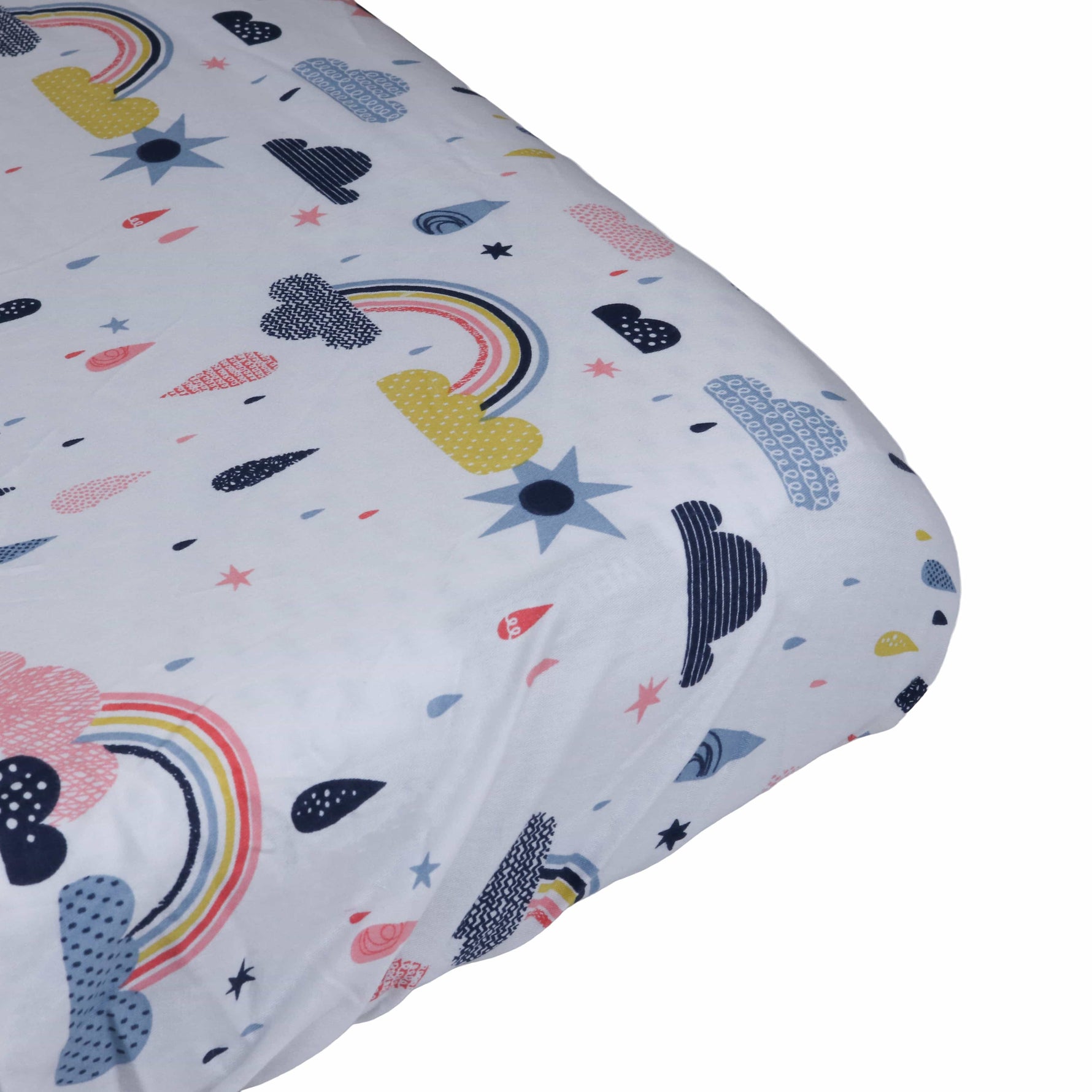 Hoeslaken katoen regenbogen