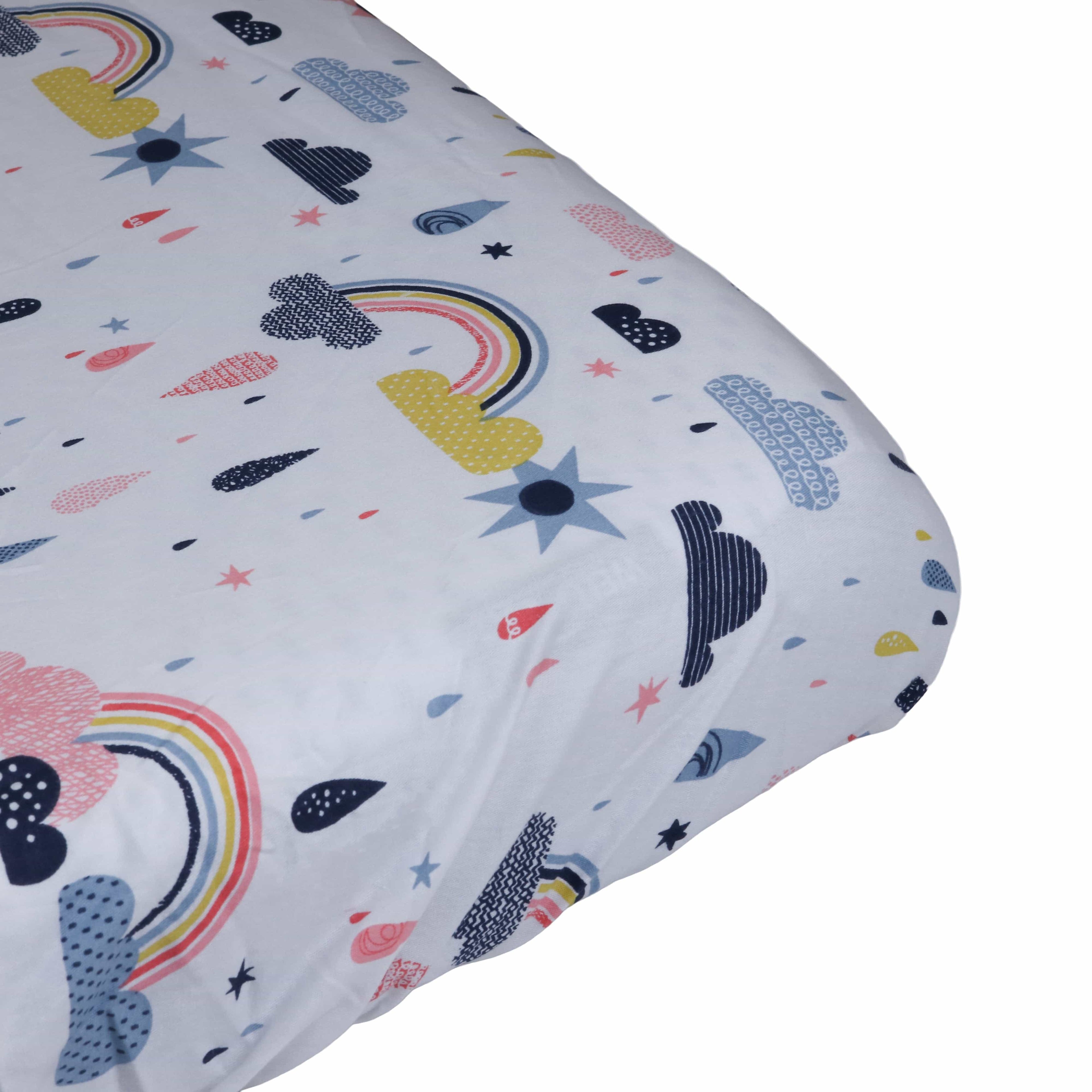 Hoeslaken katoen regenbogen