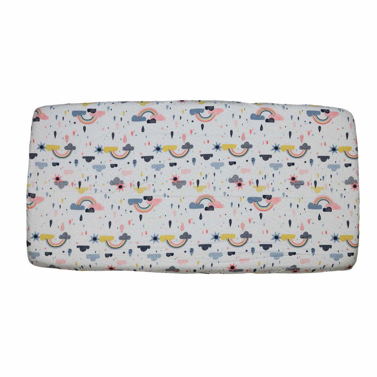 Hoeslaken ledikant baby regenboog