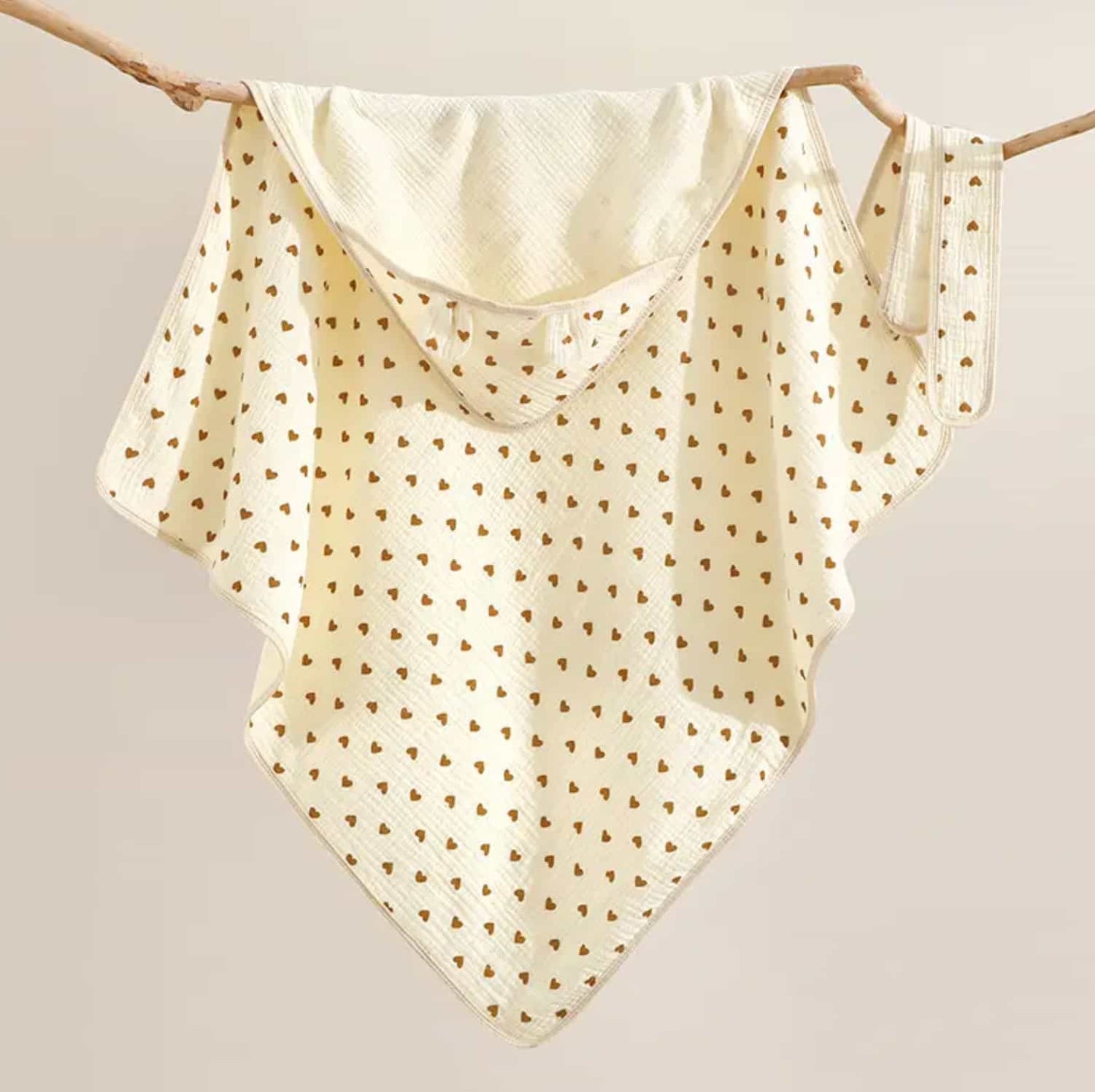 Hydrofiele badcape hartjes