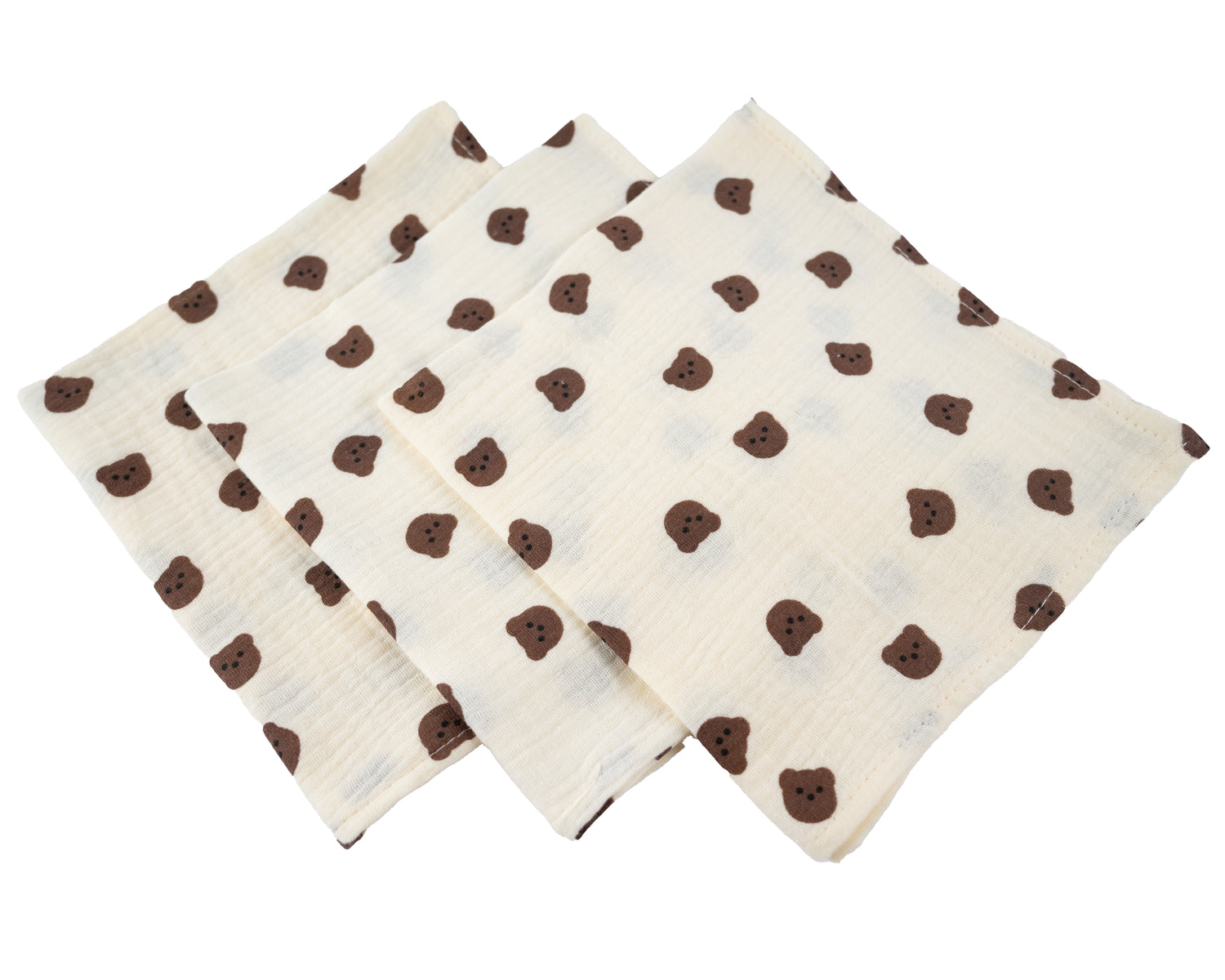 Hydrofiele doekjes set van 3 beertjes