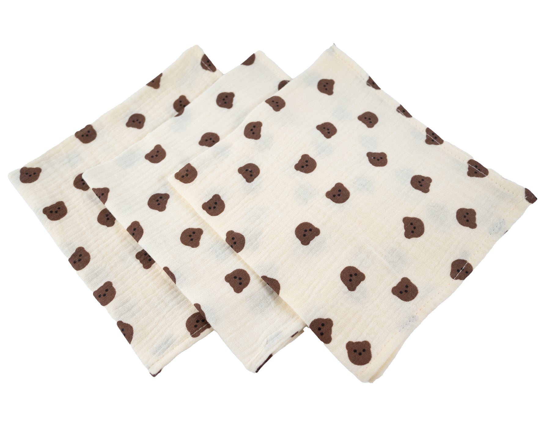 Hydrofiele doekjes set van 3 beertjes