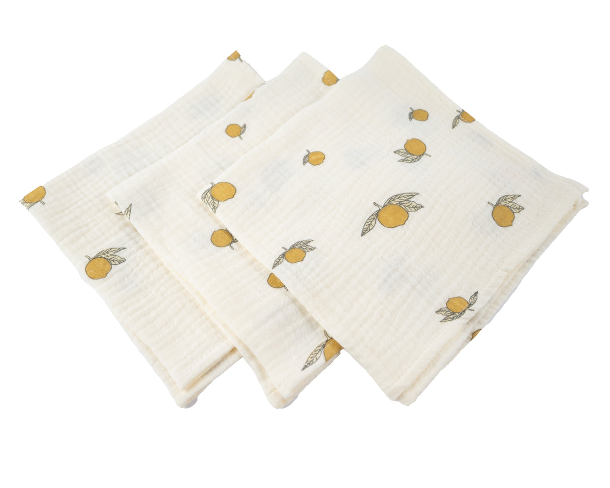 Hydrofiele doekjes set van 3 citroentjes