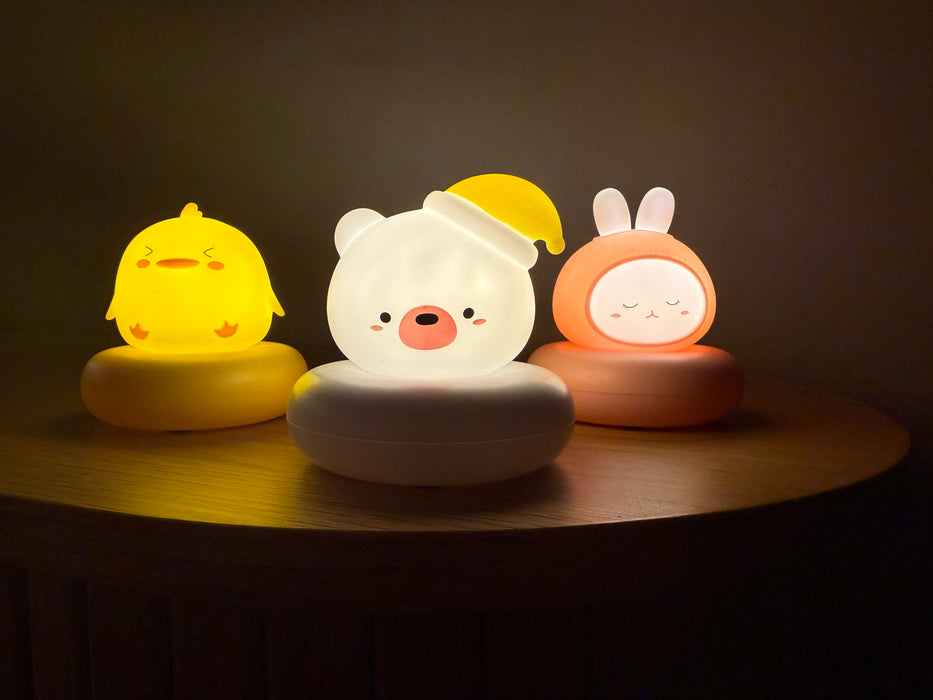 Wiederaufladbares Nachtlicht - Baby-Nachtlicht - Dimmbare Nachttischlampe - Kabelloses Kinder-Nachtlicht - Berühren zum Dimmen - Kaninchen