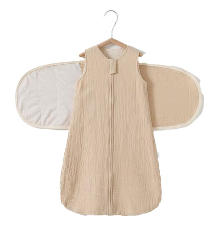 Inbakerslaapzak beige met omslagdoek 0 tot 6 maanden
