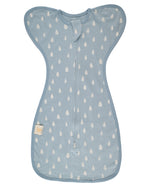 Blauwe inbakerslaapzak met druppels voor babies van 0 tot 3 maanden