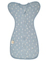 Blauwe inbakerslaapzak met druppels voor babies van 0 tot 3 maanden