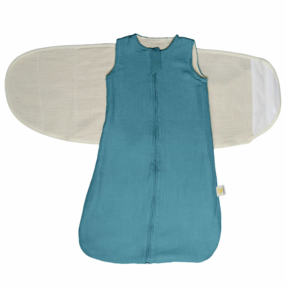 Inbakerslaapzak hydrofiel blauw