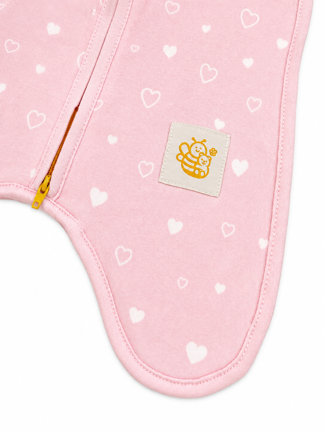 Inbakerslaapzak roze detail