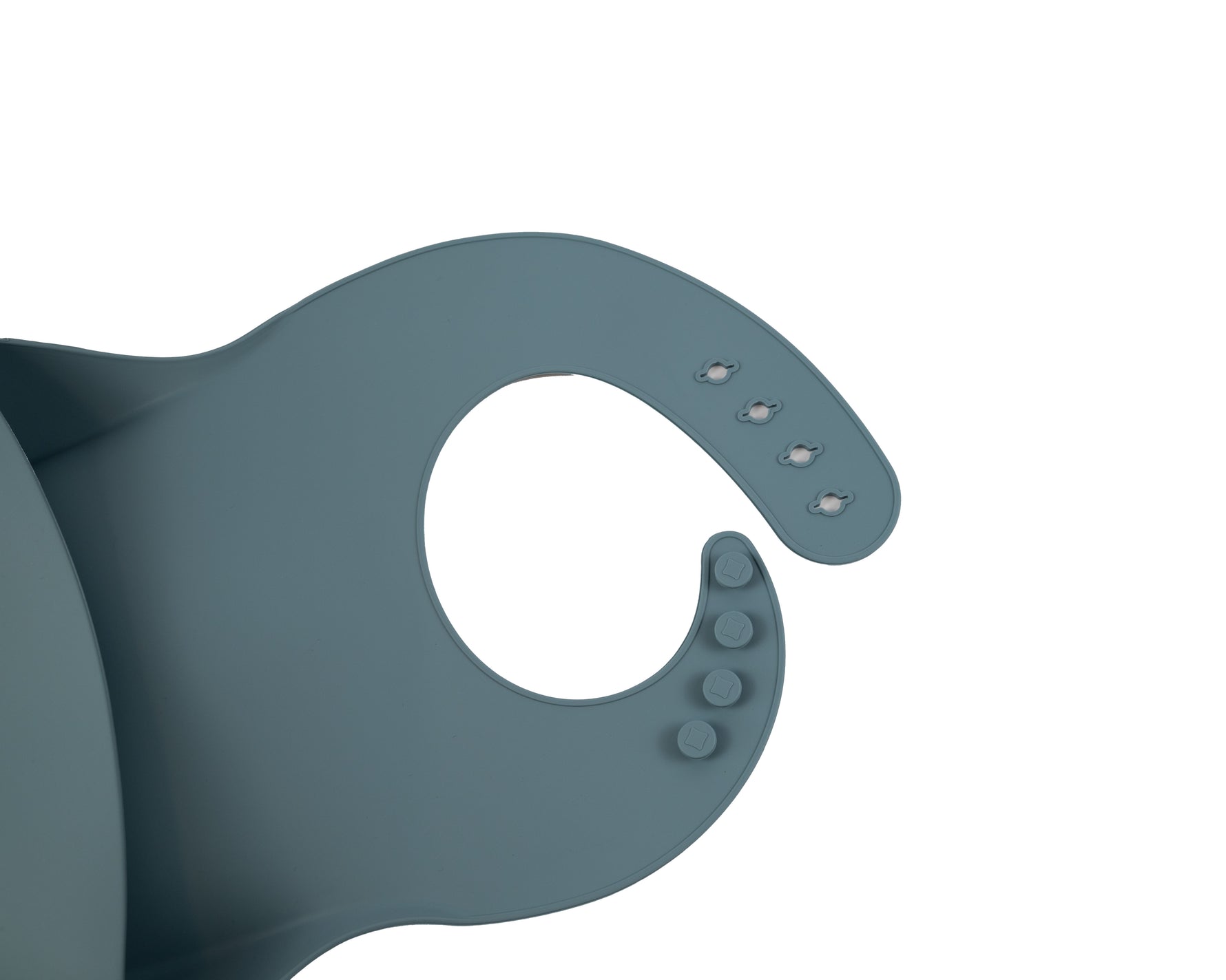 kinder servies blauw slabbetje detailfoto