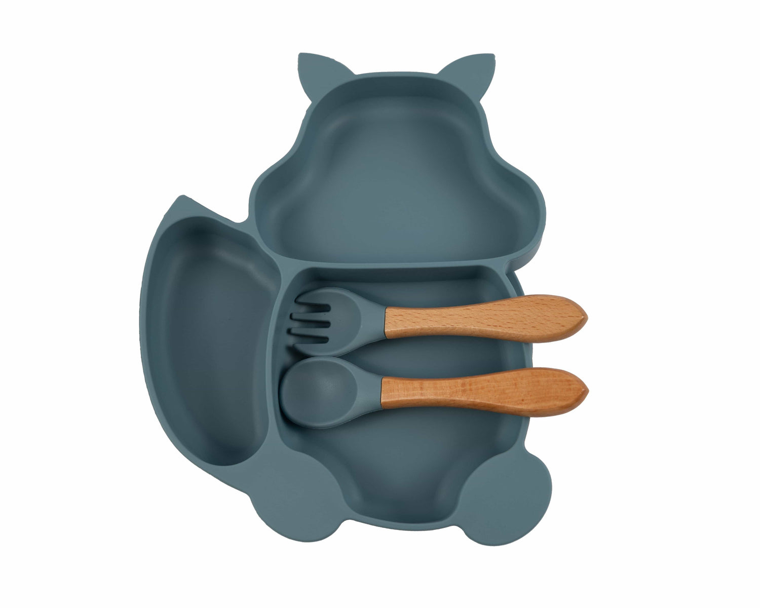 Kinderserviesset siliconen blauw