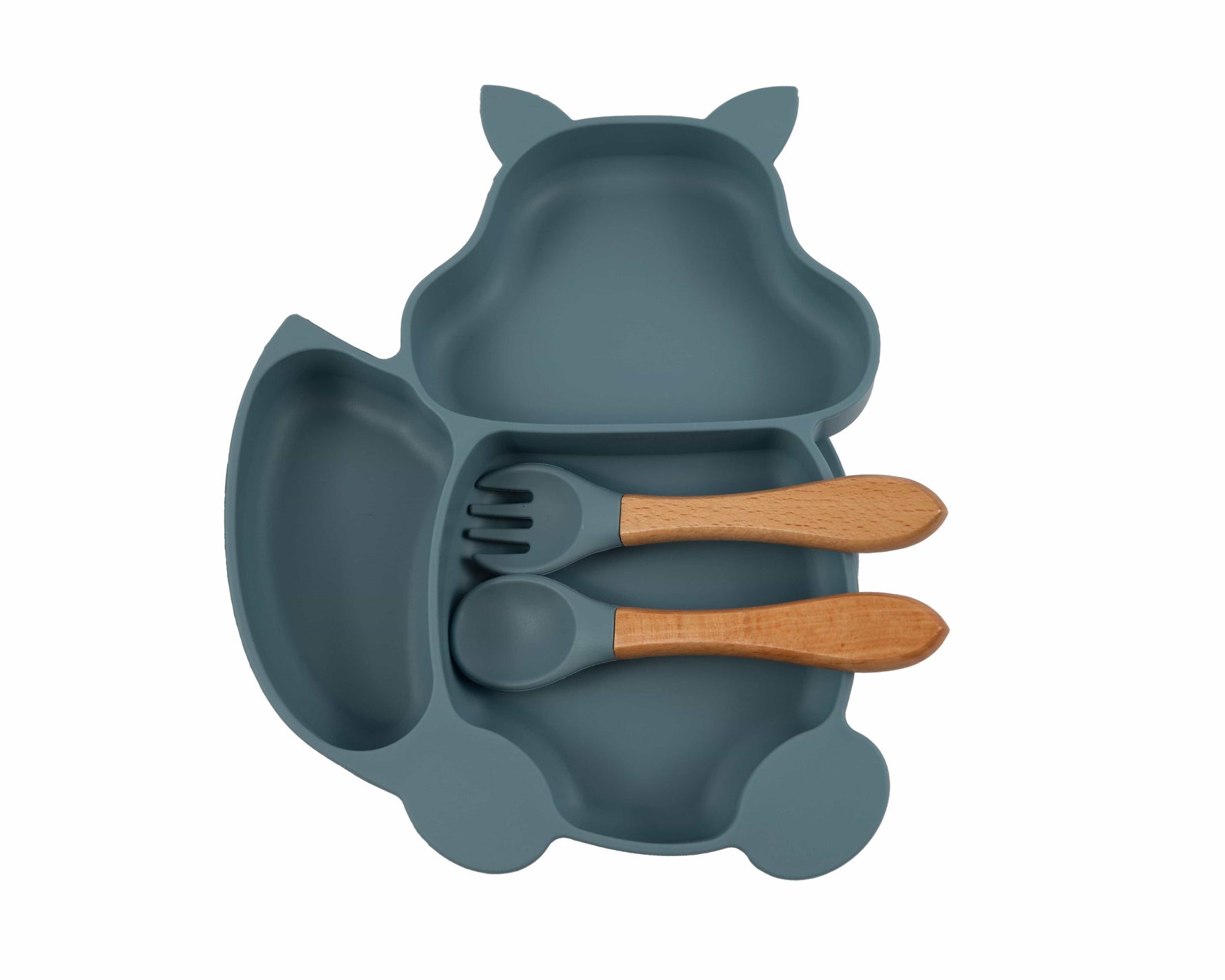 Kinderserviesset siliconen blauw