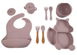 Kinderserviesset siliconen rose