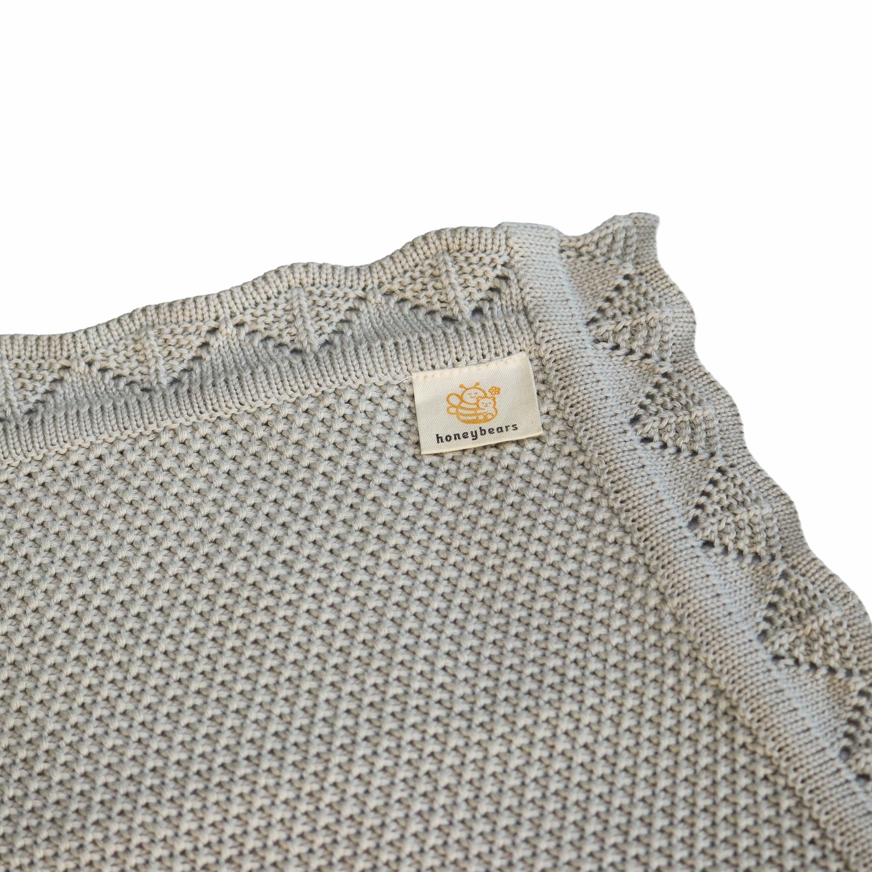 Ledikant deken grijs