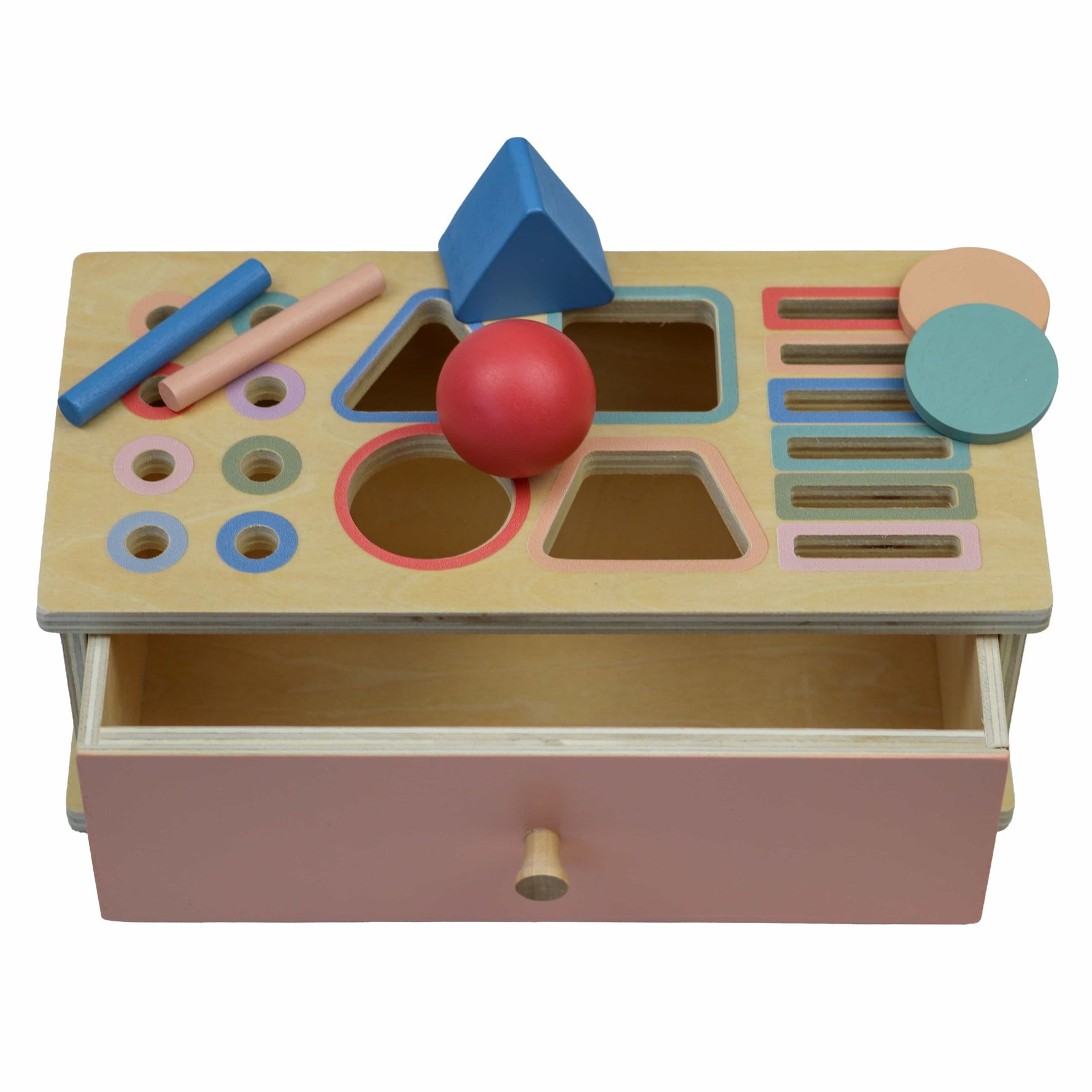 Montessori speeldoos houten vormen