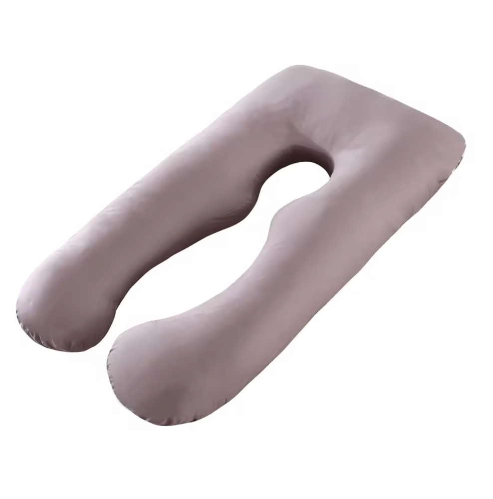 Honeybears – Zwangerschapskussen XXL – U vorm – Afneembare hoes grijs - Lichaamskussen – Body pillow – Voedingskussen – 280 cm