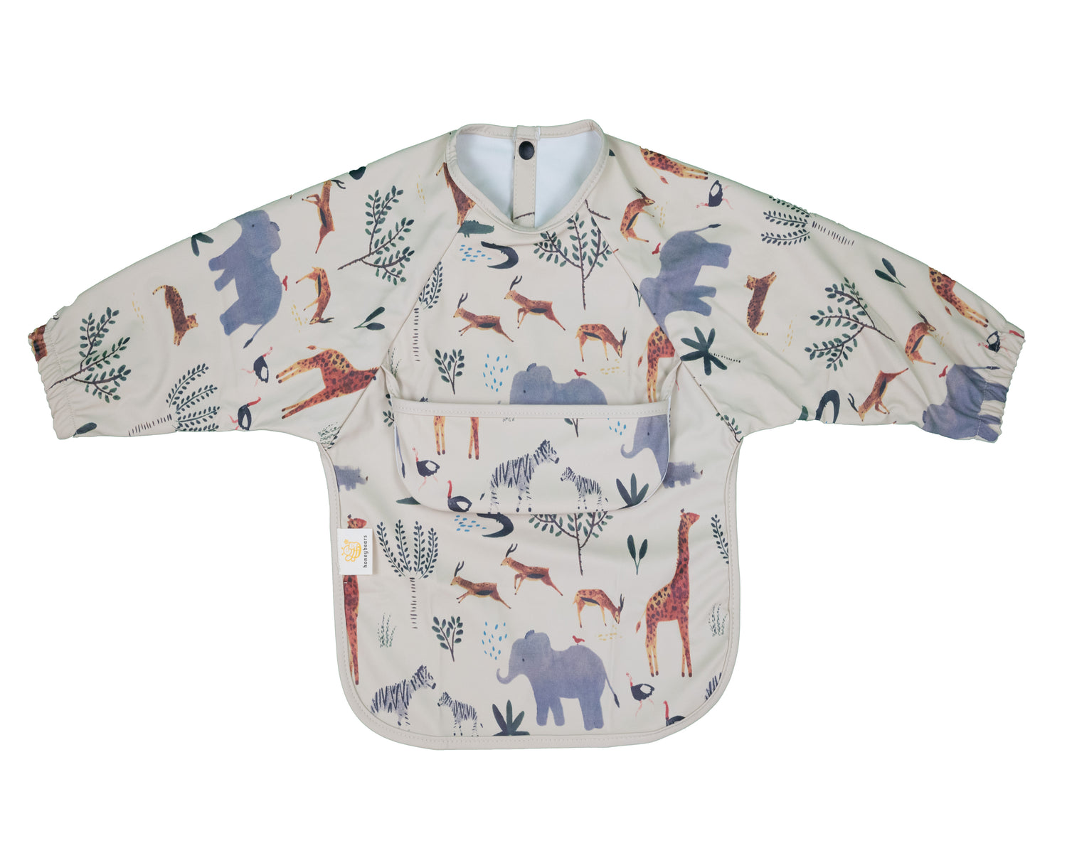 Jungle slabbetje met mouewen kinderen