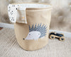 Speelgoedmand beige egel voor kinderen