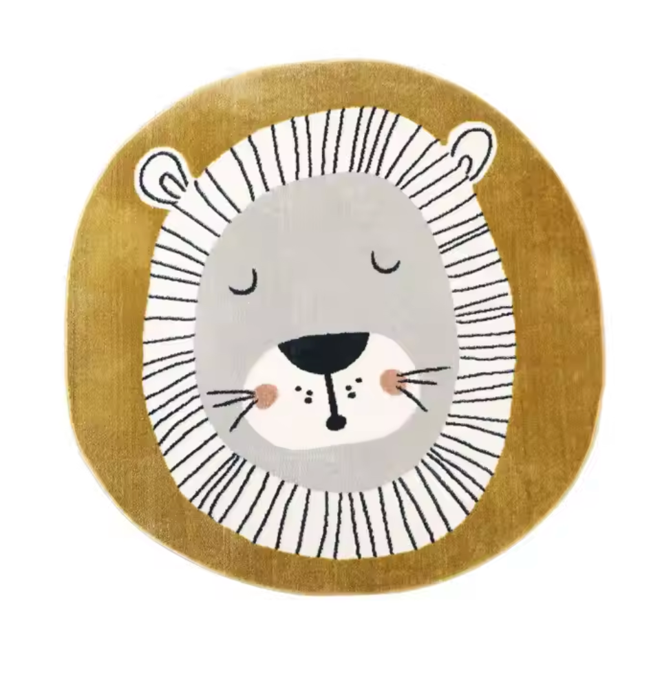 Vloerkleed kind rond leeuw