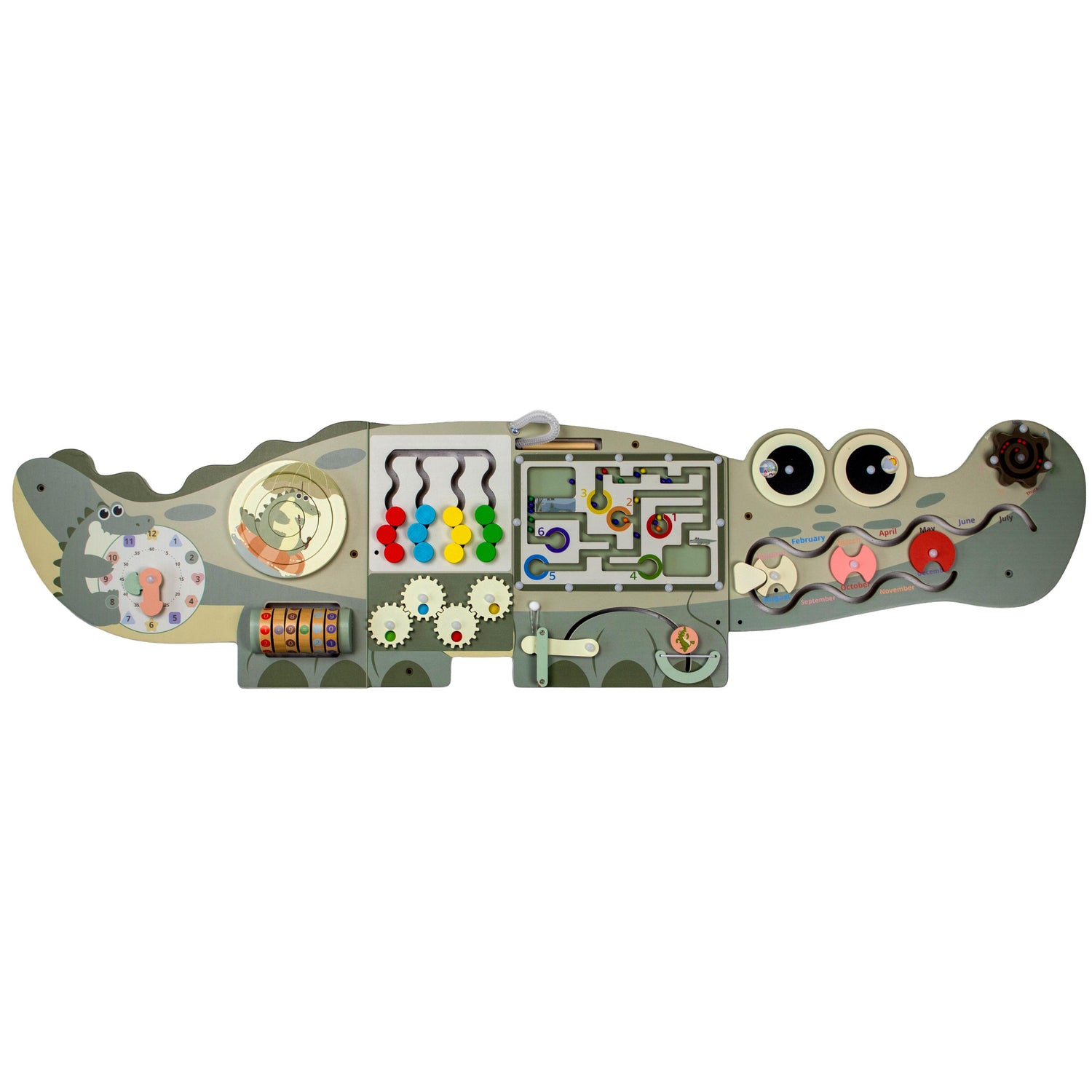 Wandspeelgoed krokodil groen