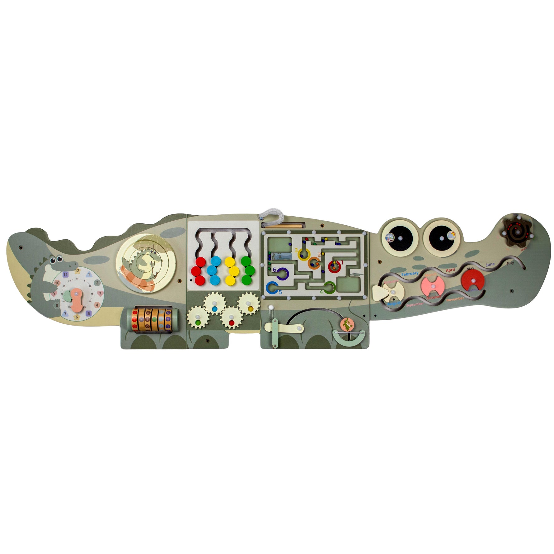 Wandspeelgoed krokodil groen