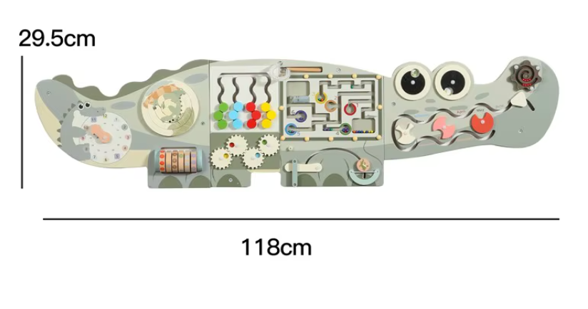 Wandspeelgoed krokodil groen