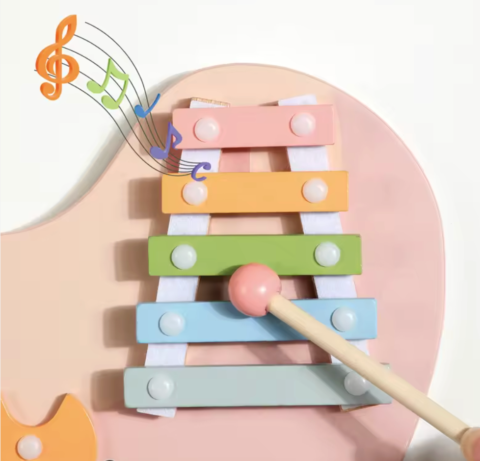 Wandspeelgoed krokodil rose muziek