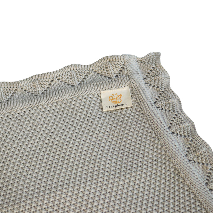 Manta de cuna - 100% algodón orgánico - Niño/Niña - Gris