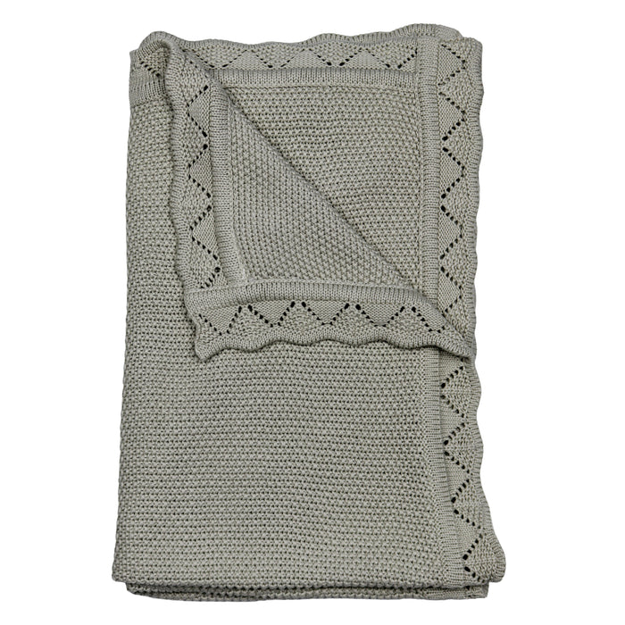 Manta de cuna - 100% algodón orgánico - Niño/Niña - Gris