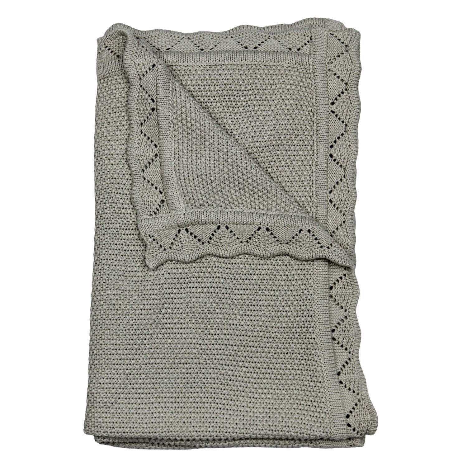 Wiegdekentje – 100% organisch katoen - Jongens/Meisjes - Grijs