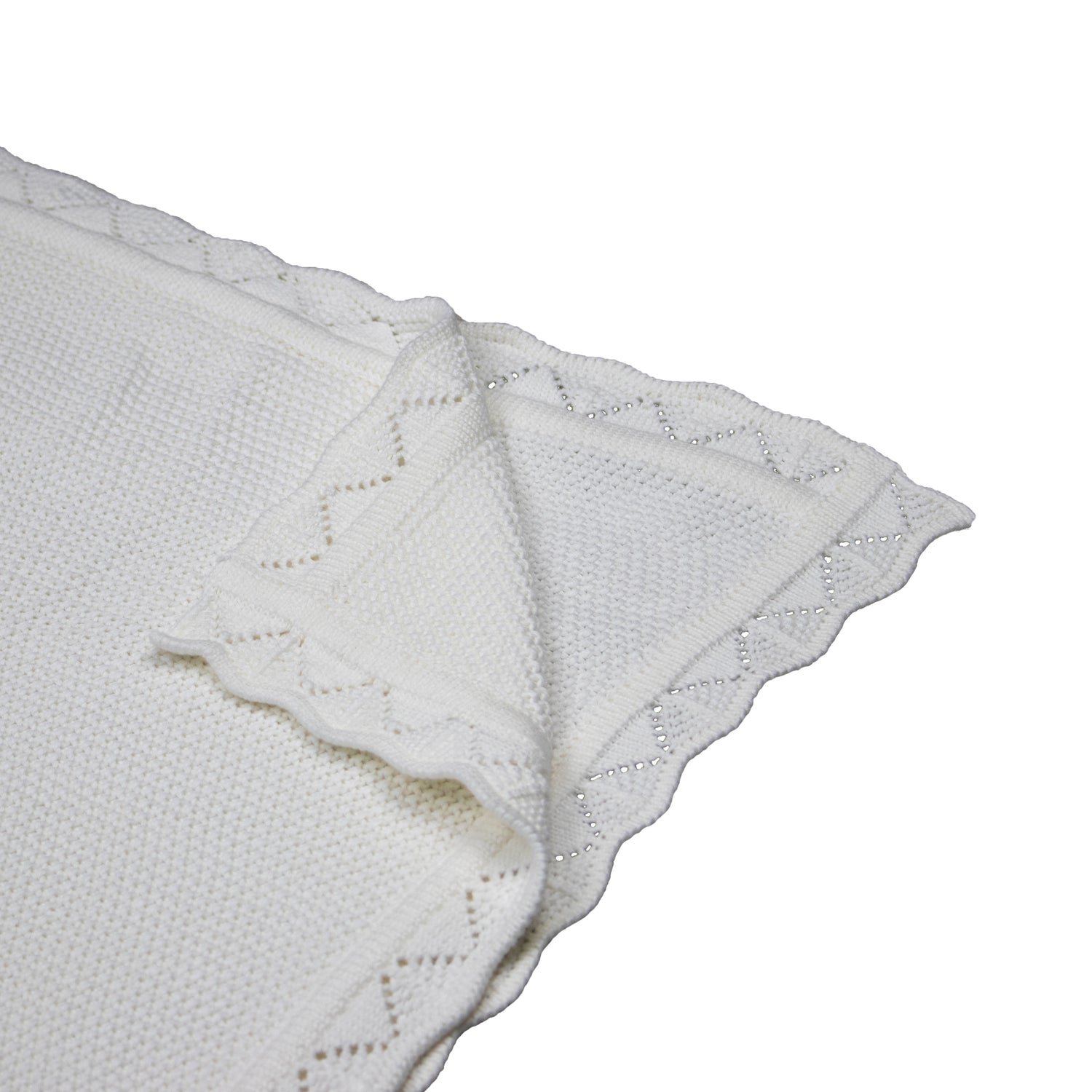 Wiegdekentje – 100% organisch katoen - Jongens/Meisjes - Wit