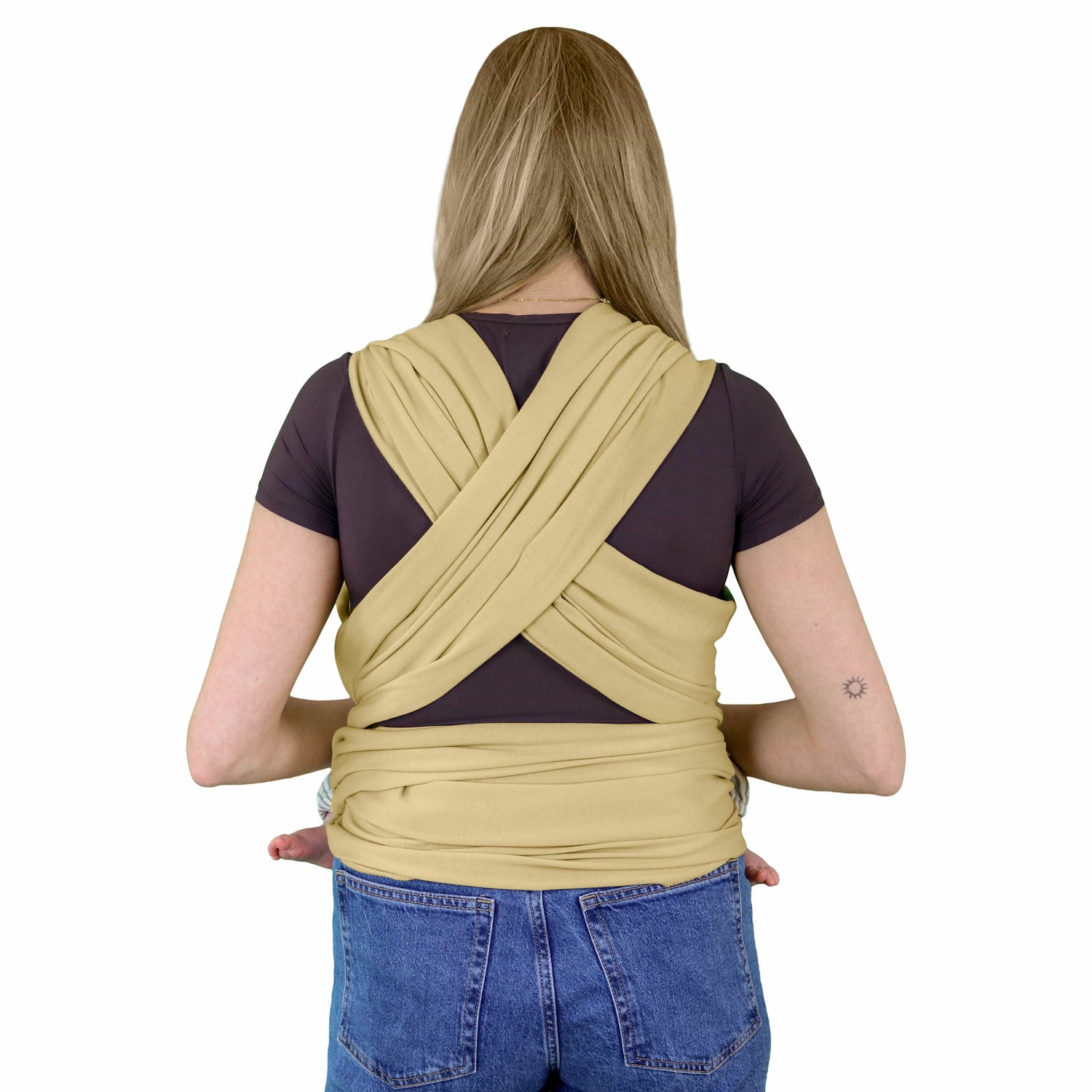 Ergonomische Draagdoek Lichtbruin – Baby carrier – Draagzak – Rekbare draagdoek tot 18 kg – Organisch katoen