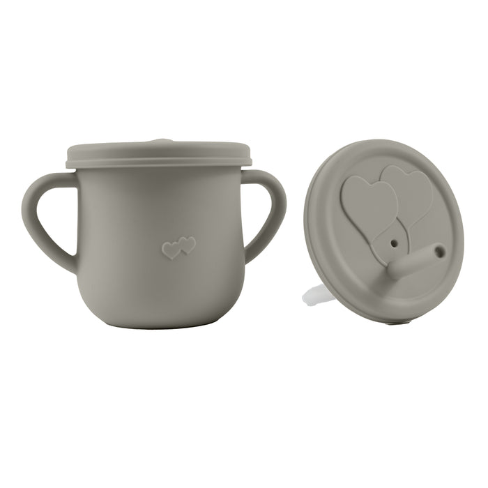 Siliconen kinderserviesset 9 delig - Lichtgrijs