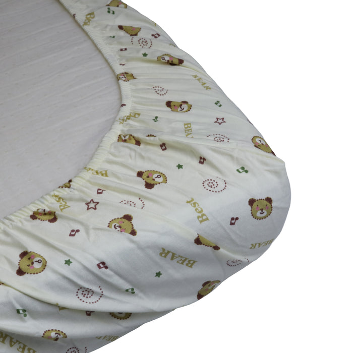 Hoeslaken ledikant - 120 x 60 cm - Beertjes