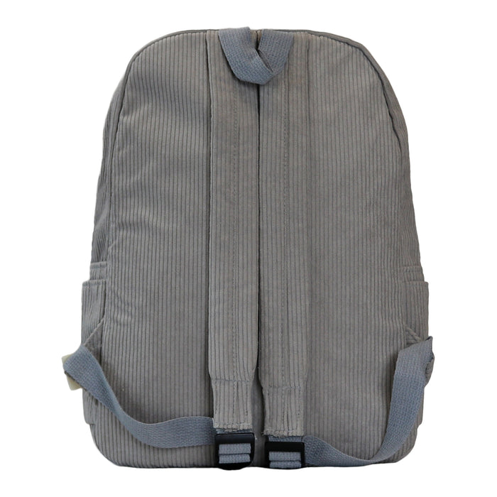 Corduroy rugzak – Schooltas - Kinder rugzak – Rib tas - Grijs