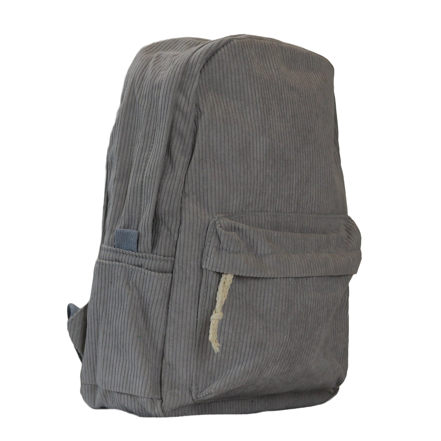 Corduroy rugzak – Schooltas - Kinder rugzak – Rib tas - Grijs