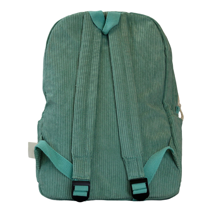 Corduroy rugzak – Schooltas - Kinder rugzak – Rib tas - Groen