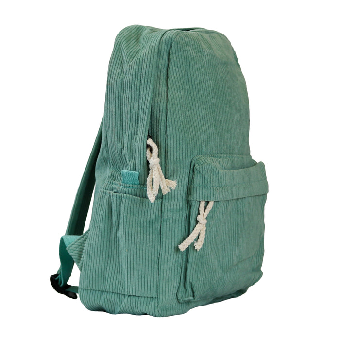 Corduroy rugzak – Schooltas - Kinder rugzak – Rib tas - Groen