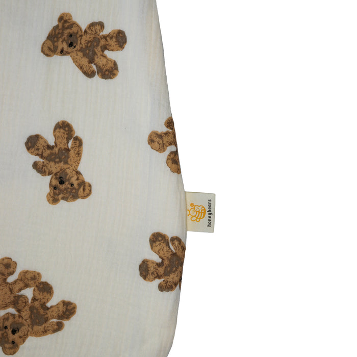 Slaapzak baby - Baby slaapzak 70 cm – Beige met beertjes - 0-6 maanden